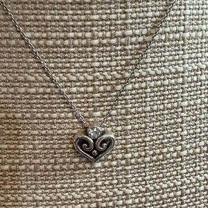Brighton Silver Heart Necklace with Crystal Accent